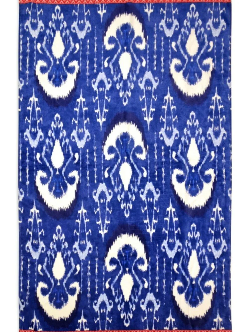 John Robshaw Vaya Indigo Ikat Print Beach Towel - NEW